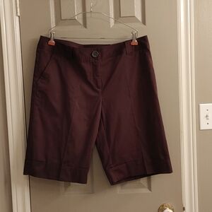NWT Reitmans Brown Trendfits City Shorts Cuffed Size 15